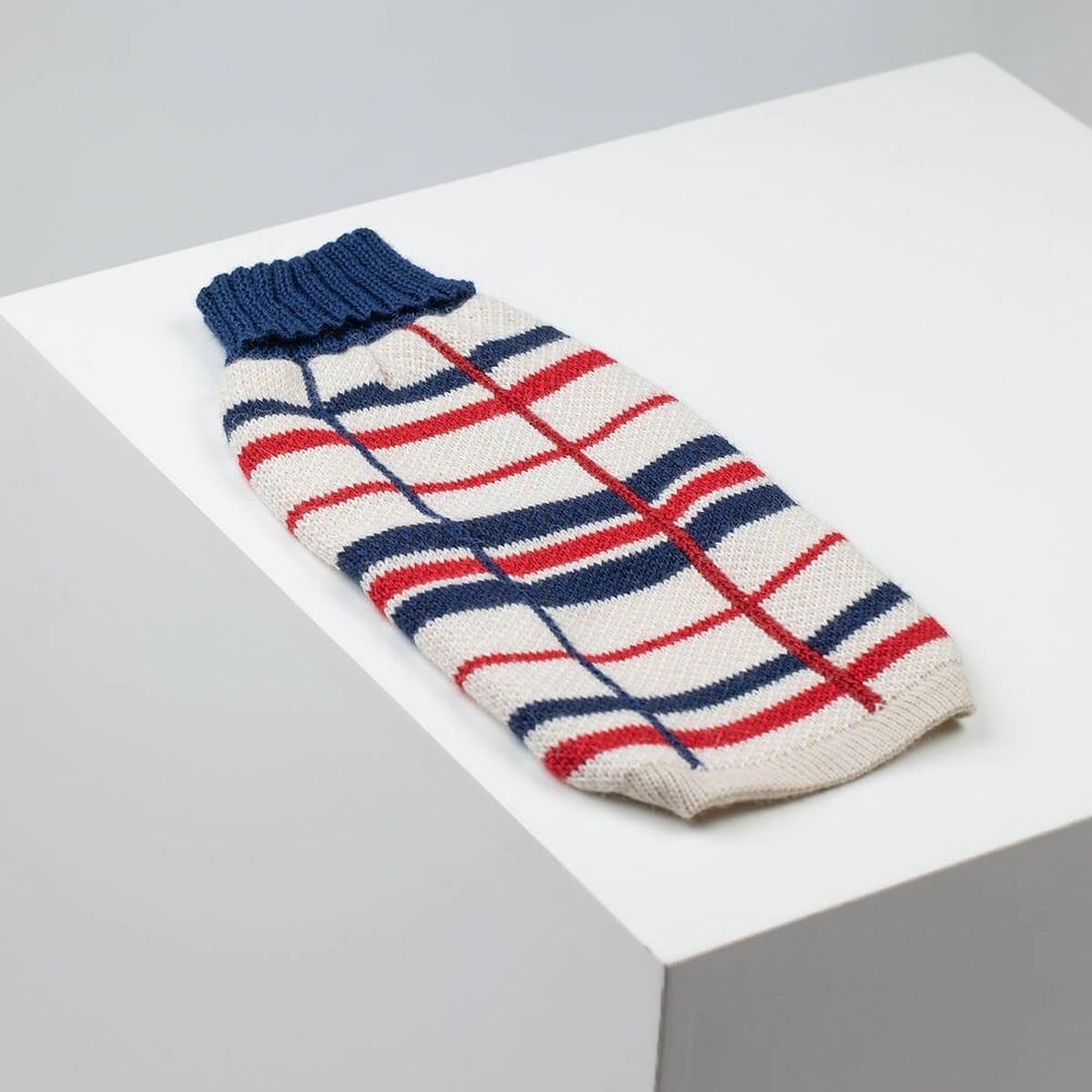 Свитер из шерсти альпака «Plaid Navy» ALQO Wasi, размер L