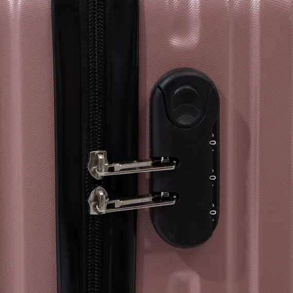 Чемодан маленький 20&quot;, кодовый замок, цвет розовое золото