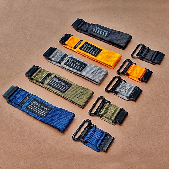 Нейлоновый ремешок Hemsut Rugged 22 мм для Garmin Fenix 7 6 5, Epix Gen 2 47mm, MARQ, Instinct, Forerunner (Оранжевый)