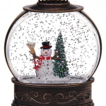 Сувенир с подсветкой Christmas «Шар - Сказочный Снеговик» 12,7х9х3,6 см (3хAG13)