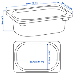 ТРОФАСТ TROFAST Контейнер 42x30x10 см, оранжевый