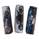 Пенал-косметичка 1 отд. 20*5,5*3,5см кожзам "Мото" желтый мотоцикл