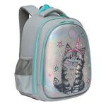 Ранец GRIZZLY анатомическая спинка, c брелоком, для девочек, "MAGIC CAT", 36х28х20 см, RAz-286-2/1