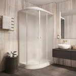 Душевая кабина Parly Effect EF1231R, ABS-пластик, серая, 120x80 см, правая