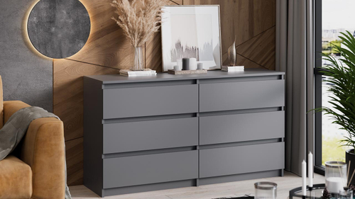 Денвер Комод с ящиками (1,38м) Исп.2 (Графит серый) ТриЯ