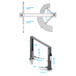 NORDBERG (N4124H-4,6T) Подъемник 2х стоечный 380В, г/п 4.5т, с верхней синхронизацией и электростопорами