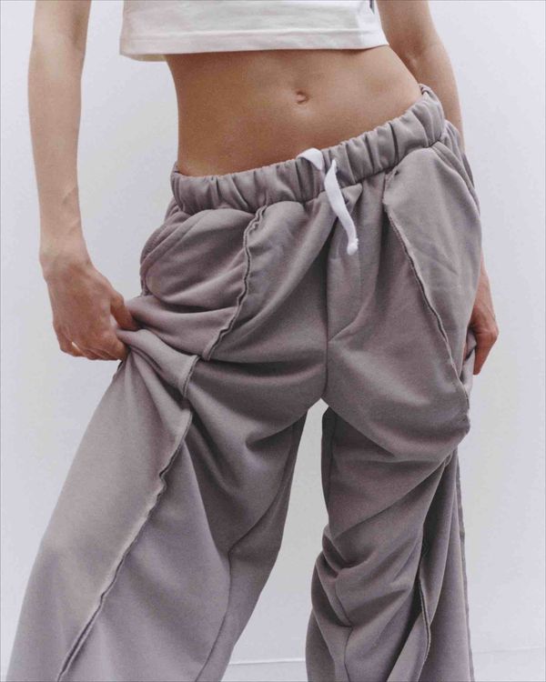 Брюки Baggy Trousers Logo Opal серые - фото 4