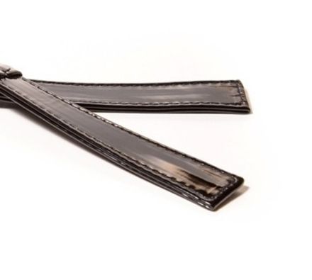 Ручки сумочные плоские 65см, чёрный лаковый [4001-2]