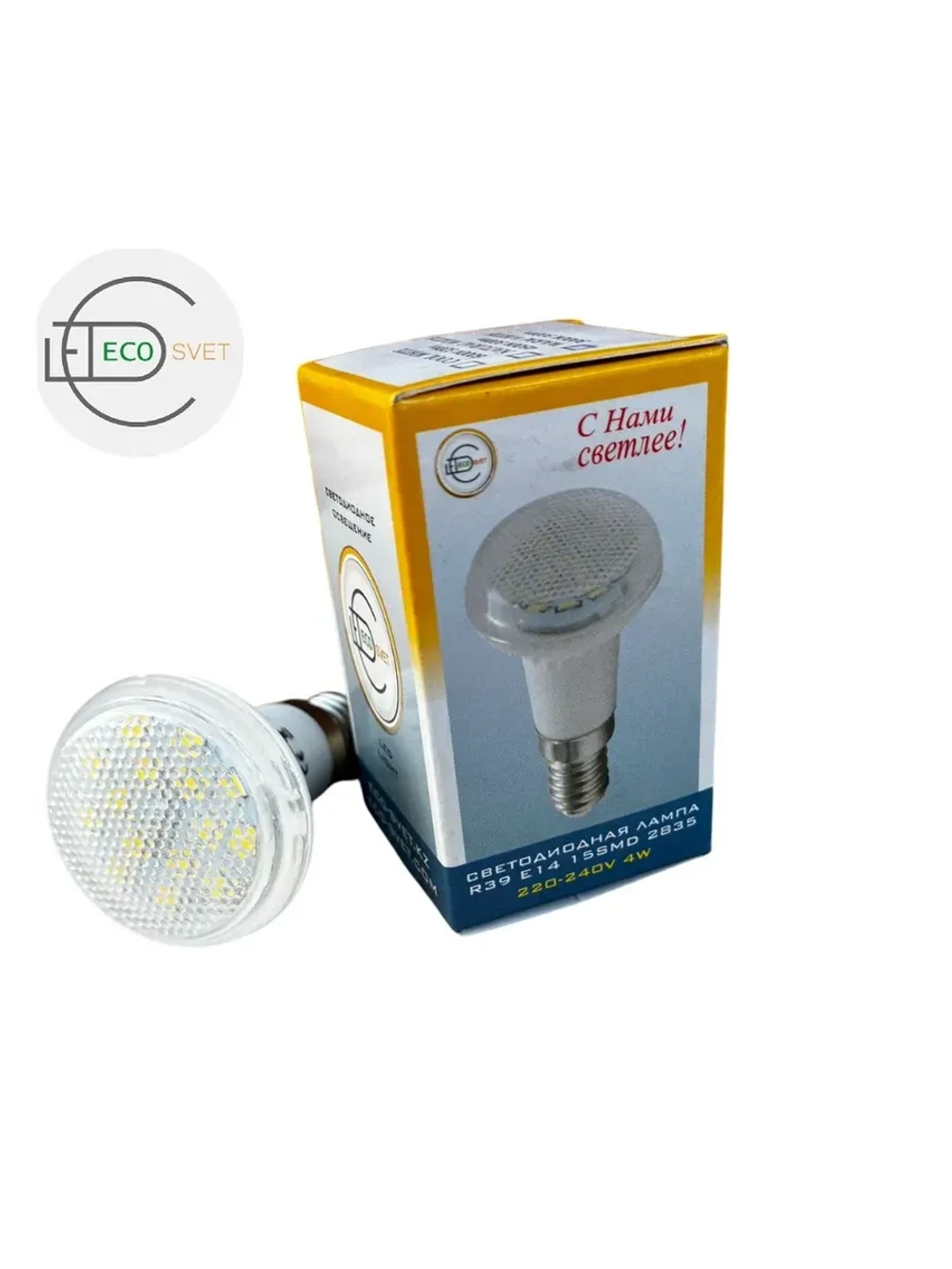 Светодиодная LED лампа R39 E14 3.5W тёпл