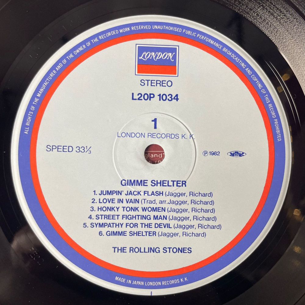 Винтажная виниловая пластинка LP The Rolling Stones Gimme Shelter (Japan 1982) (No Obi)