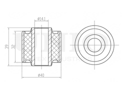 Сайлентблок переднего амортизатора UNIO RMP-20429