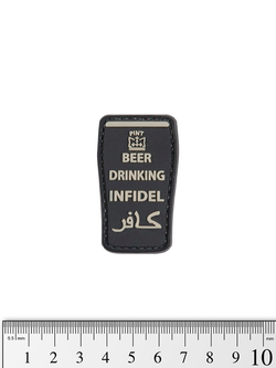 Шеврон Infidel Beer Drinking PVC. Чёрный