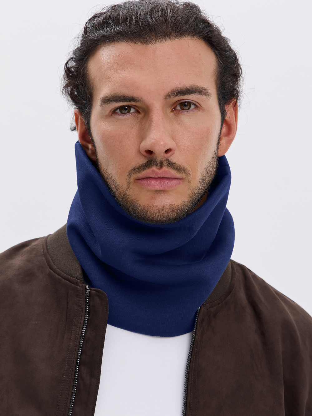 Снуд из футера с начесом для мужчин