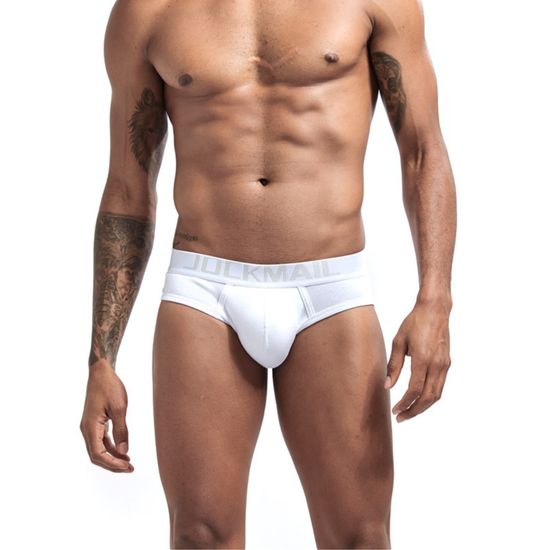 Мужские трусы брифы белые JOCKMAIL JM2031-1