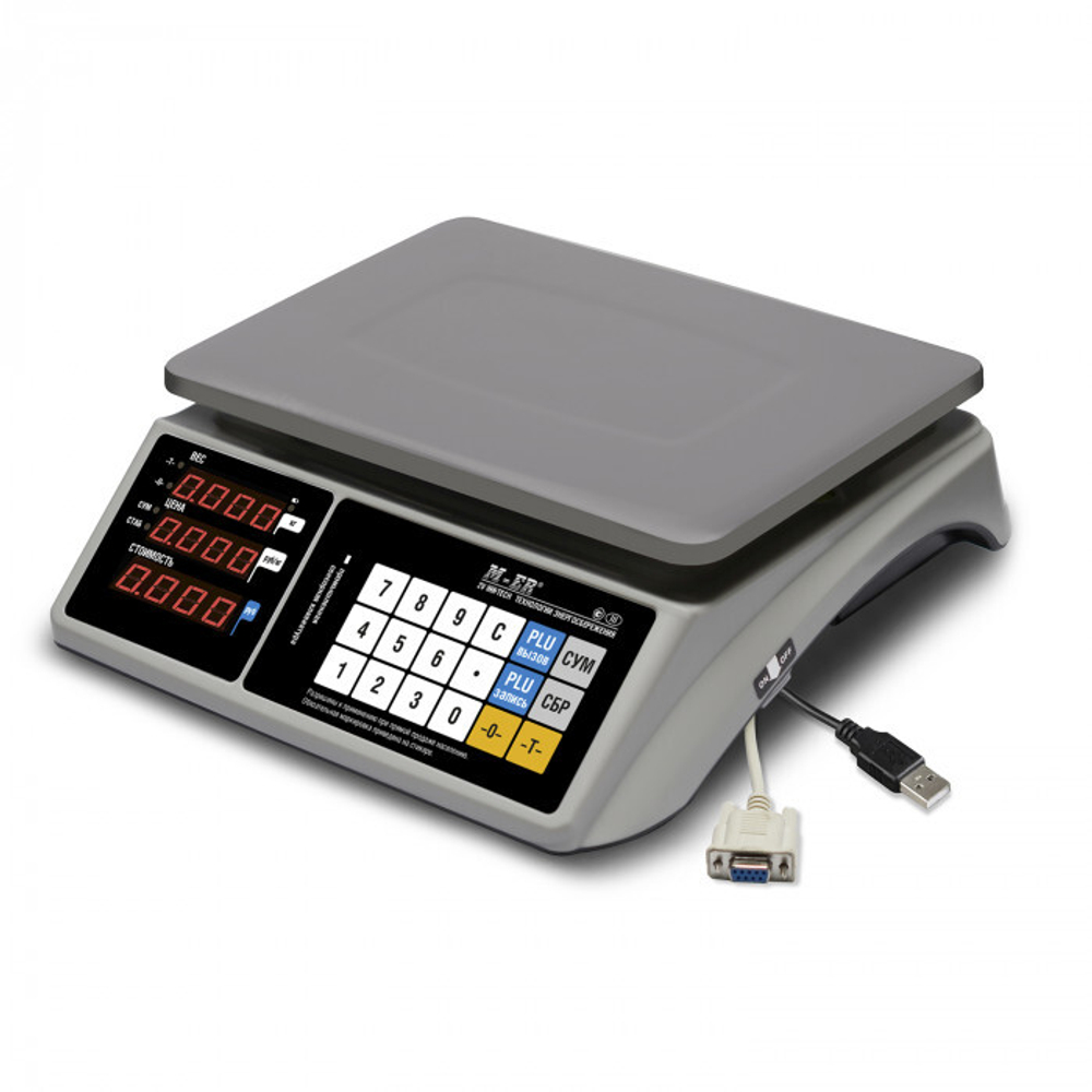 Торговые весы Mertech M-ER 328 AC-32.5 "Touch-M" LED (RS232,USB)