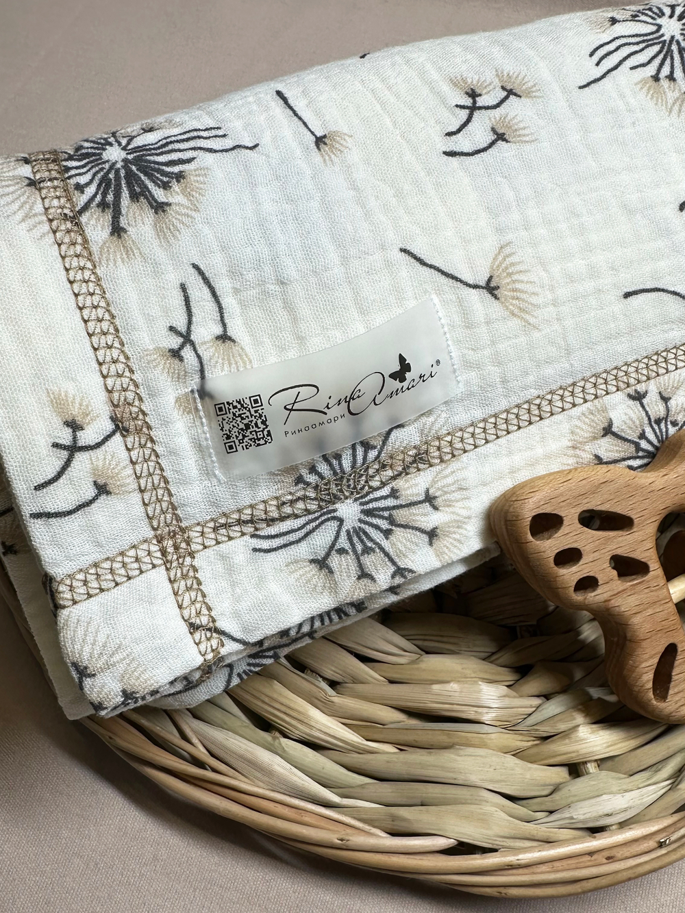 Муслиновая пеленка Летящие Мечты 90*130 (+/-5см)