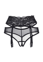 Эротические трусики-пояс c высокой посадкой Marianne черные (42-44)