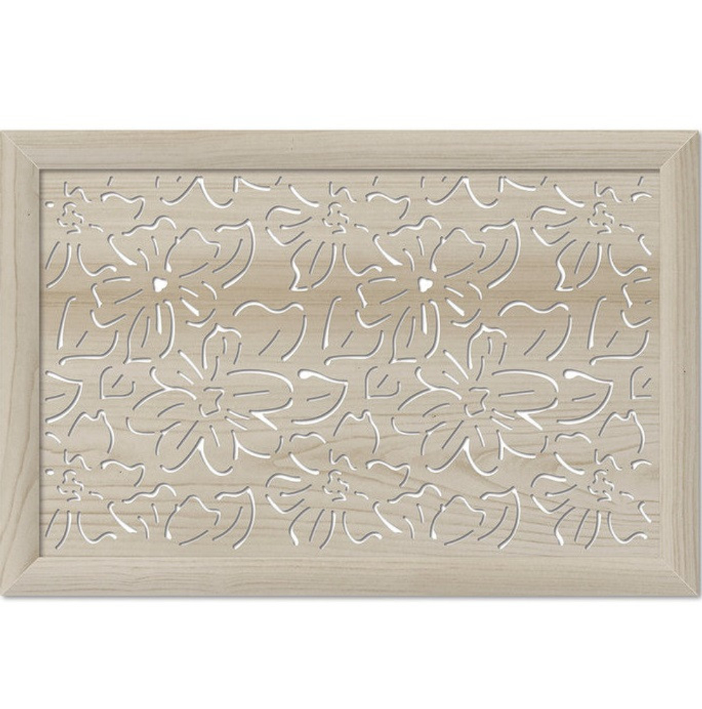 Решетка радиаторная Стильный дом Цветы V547206 900х600 мм дуб сонома