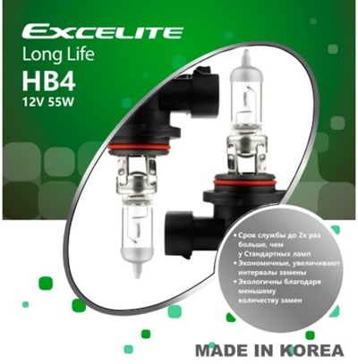 Лампа HB4 9006 55W 12V LL P22d Excelite комплект долговечная