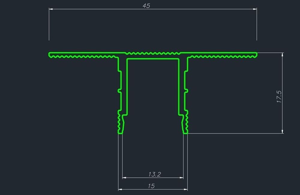 Декоративный стеновой профиль Pro Design 534 коричневый, 2700x45x17,5 мм