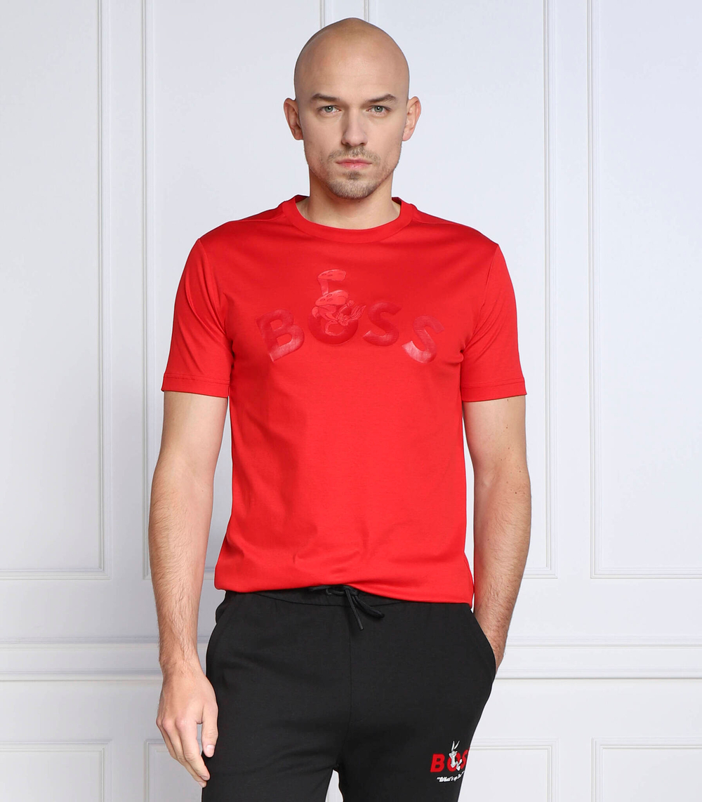футболка boss x looney tunes lunar BOSS GREEN - красный(50483729)