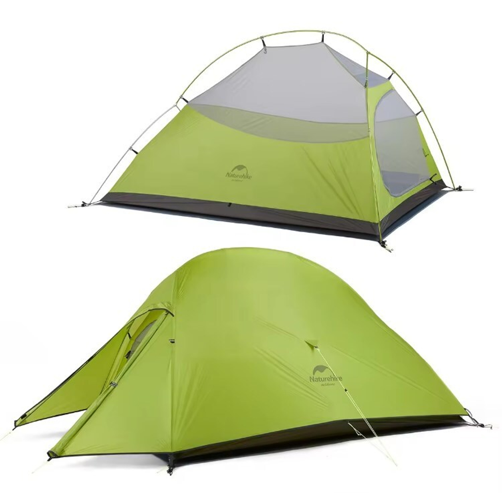 Палатка Naturehike Cloud Up 2-местная, алюминиевый каркас, зеленая