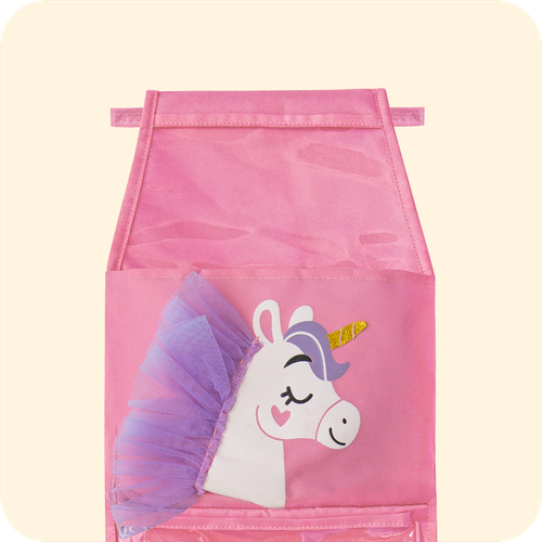 Кармашки для детского сада, на липучке. Единорог с объёмной гривой