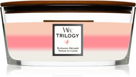 Woodwick Trilogy Blooming Orchard - ароматическая свеча /   453,6  g  / GTIN 5038581148564