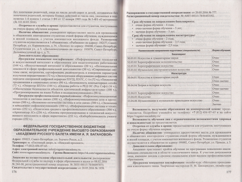 Справочник для поступающих в ВУЗЫ Санкт Петербурга 2026/2027 г.
