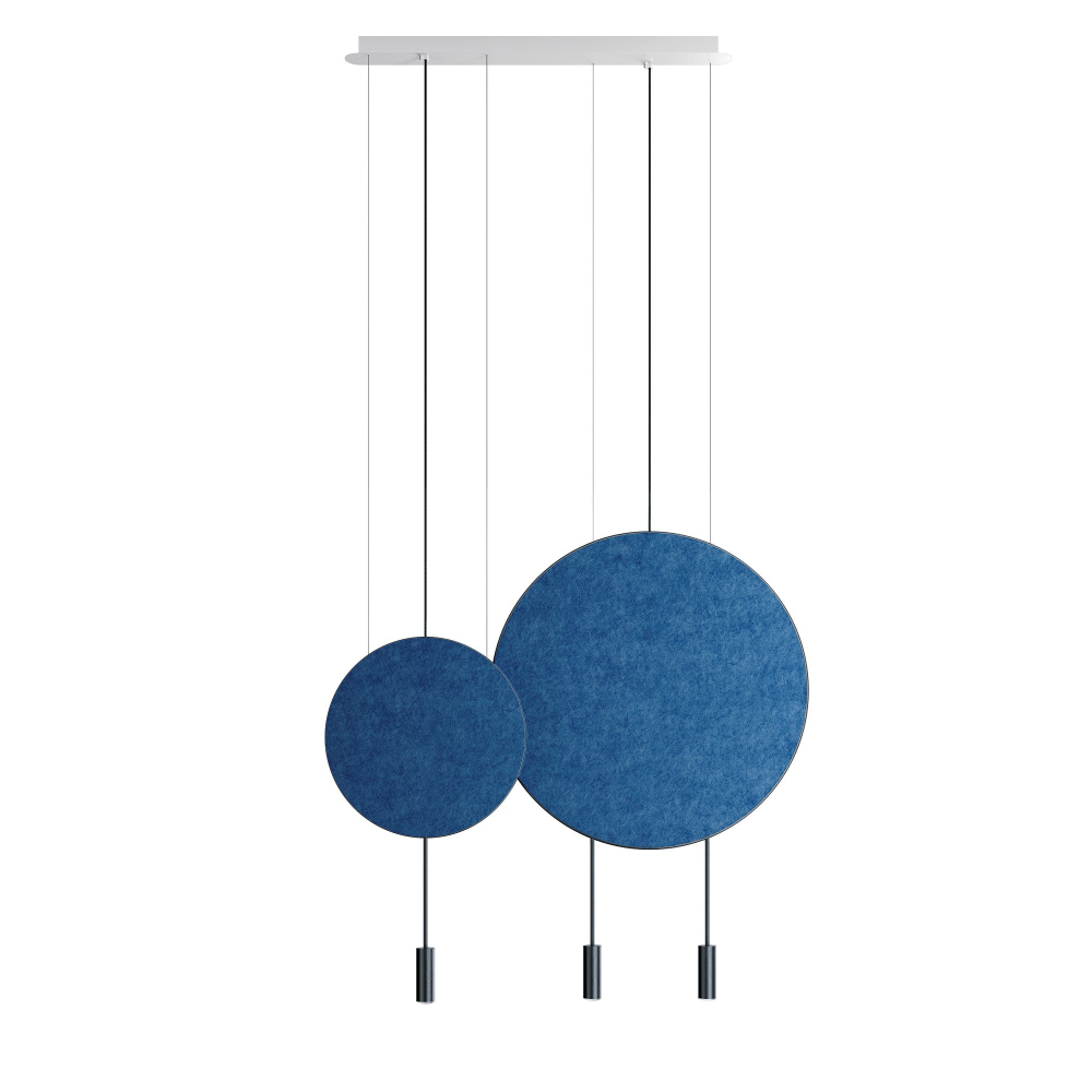 Pendant design lamp  REVOLTA by Estiluz (2 lampshade ,  Blue)