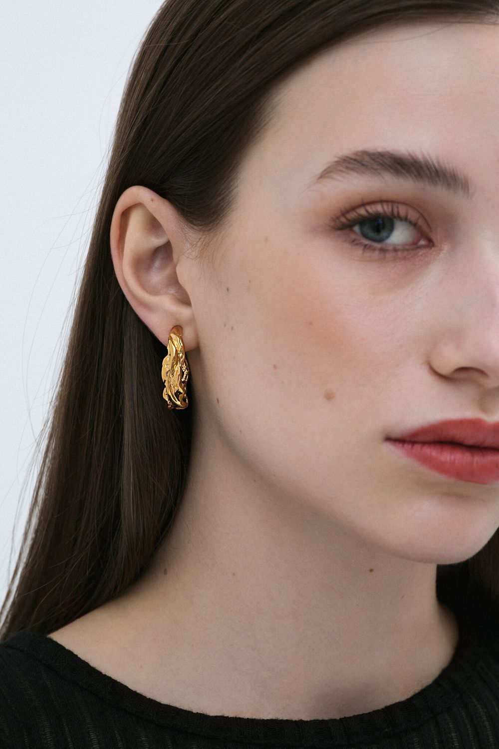 Серьги Карамель Конго в позолоте