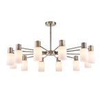 8100/12C COMFI LN26 106 бронза/белый металл/стекло Люстра потолочная Е14 12*40W 220V MAVE