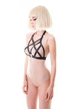 Черная портупея H.E.L. Tibby (Размер: S-M-L) (Цвет: черный)