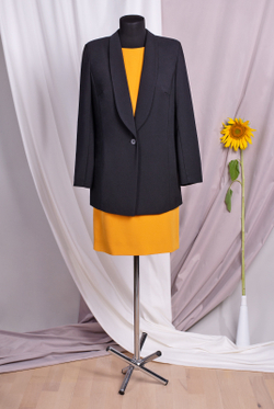 Удлинённый жакет 2795АЕВ, черный #70Ч042795АЕВ