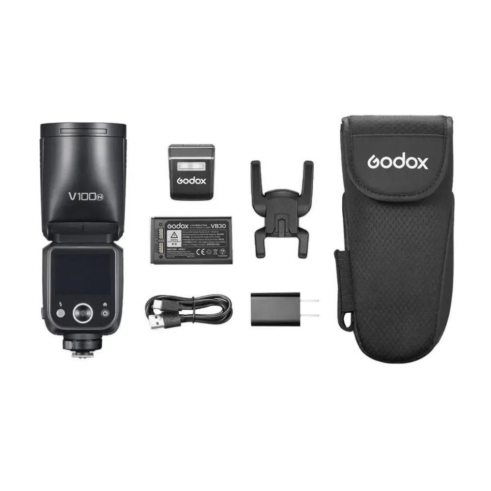 Вспышка накамерная Godox V100N TTL с круглой головкой для Nikon