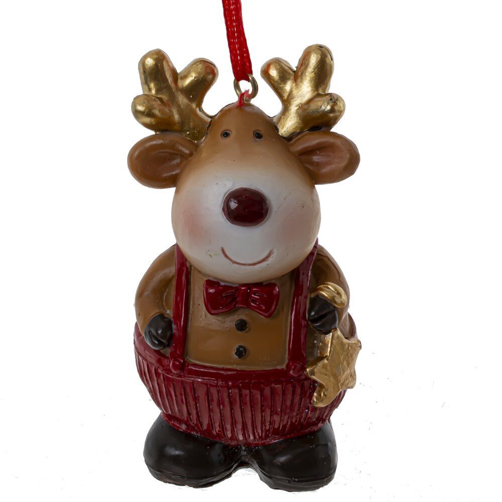 GAEM Фигурка декоративная подвесная "Олень", L5 W3,5 H7,5 см, 4в.