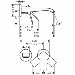 Смеситель для раковины Hansgrohe Vivenis 75050670 черный матовый