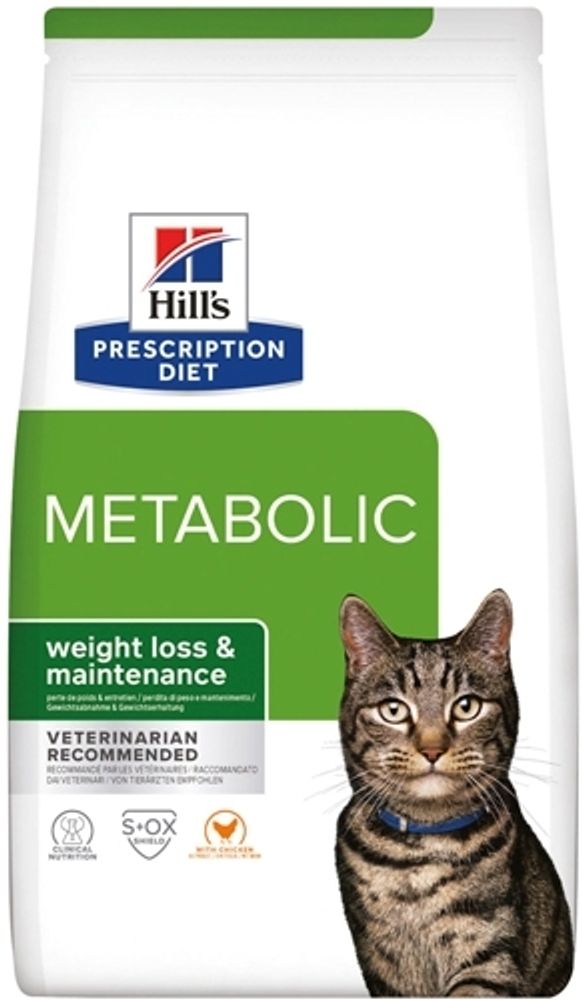 Сухой диетический корм Hill&#39;s Prescription Diet Metabolic для кошек способствует снижению и контролю веса, с курицей 8 кг
