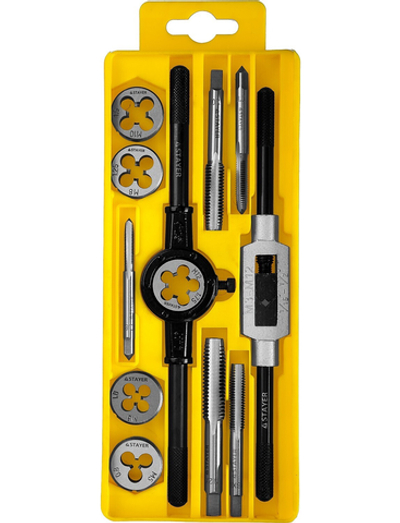 STAYER MaXCut, 12 предмета, набор метчиков и плашек (28012-H12)