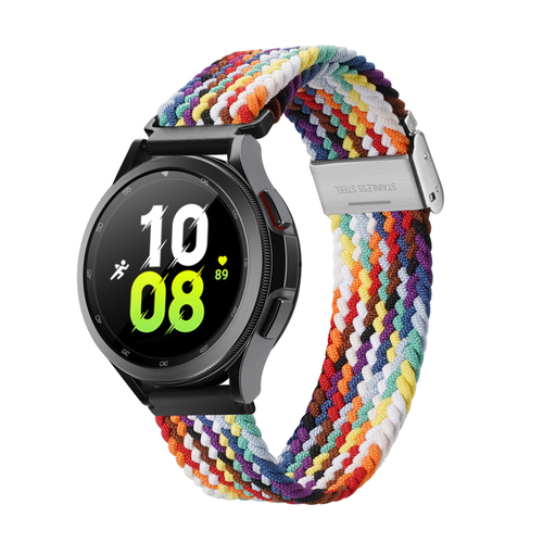 Эластичный ремешок разноцветный (Rainbow) от Dux Ducis для смарт часов Samsung Galaxy Watch 45 и 46мм (размер крепления 22мм), серия Mixture II Series