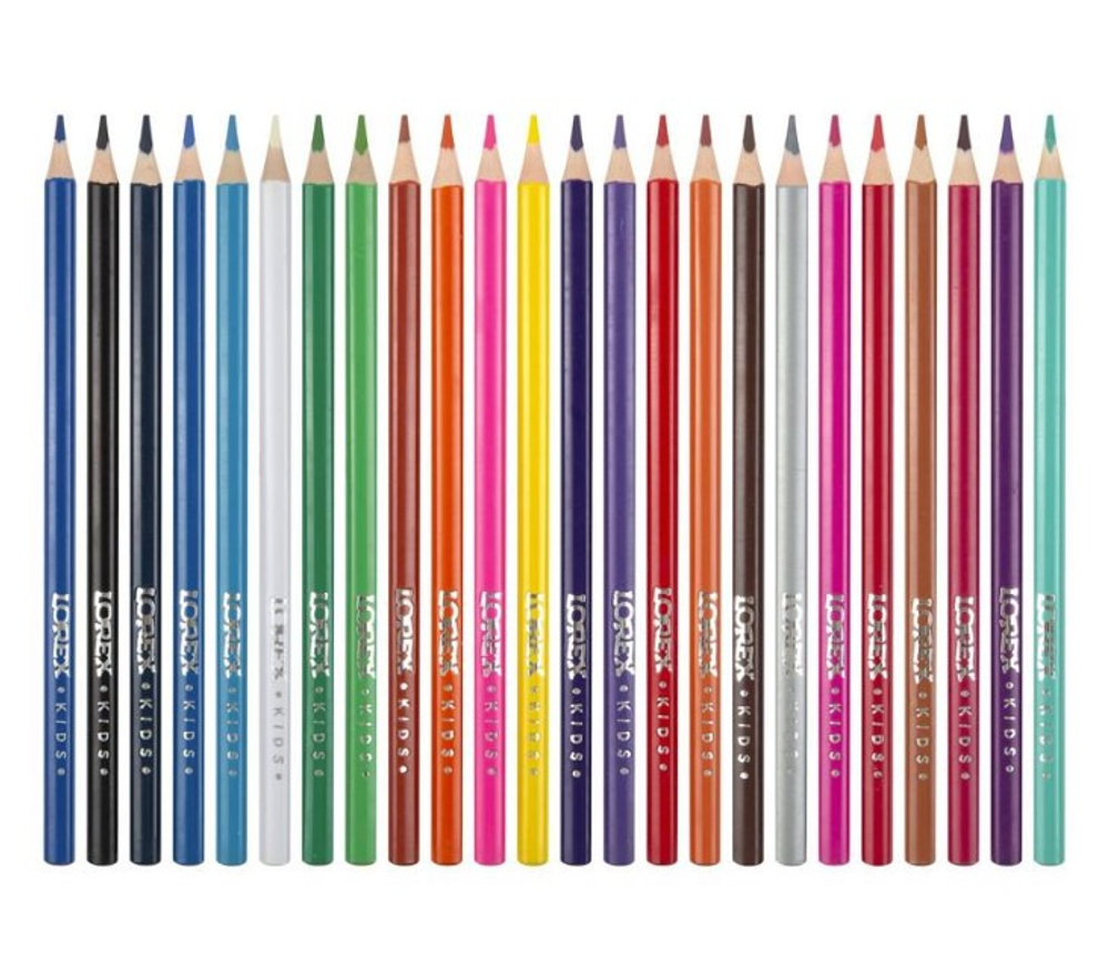 Карандаши цветные 24 цвета(ов) пл. трехгран. ЛОРЕКС Кидз (LXKCPWF-24)