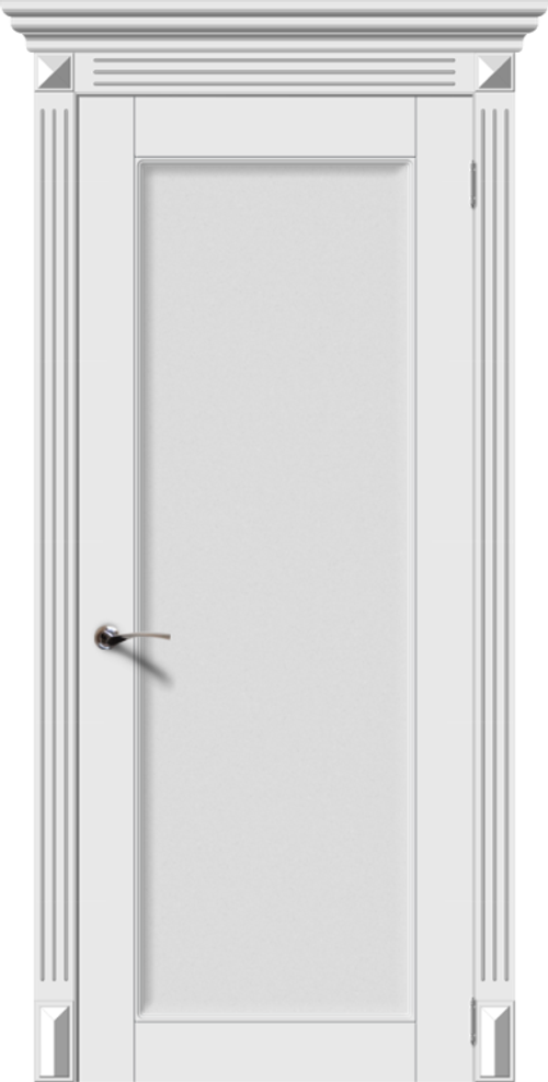 Межкомнатная дверь Симфония-Н / Цвет Белый / Стекло "Сатинато" / Двери Верда