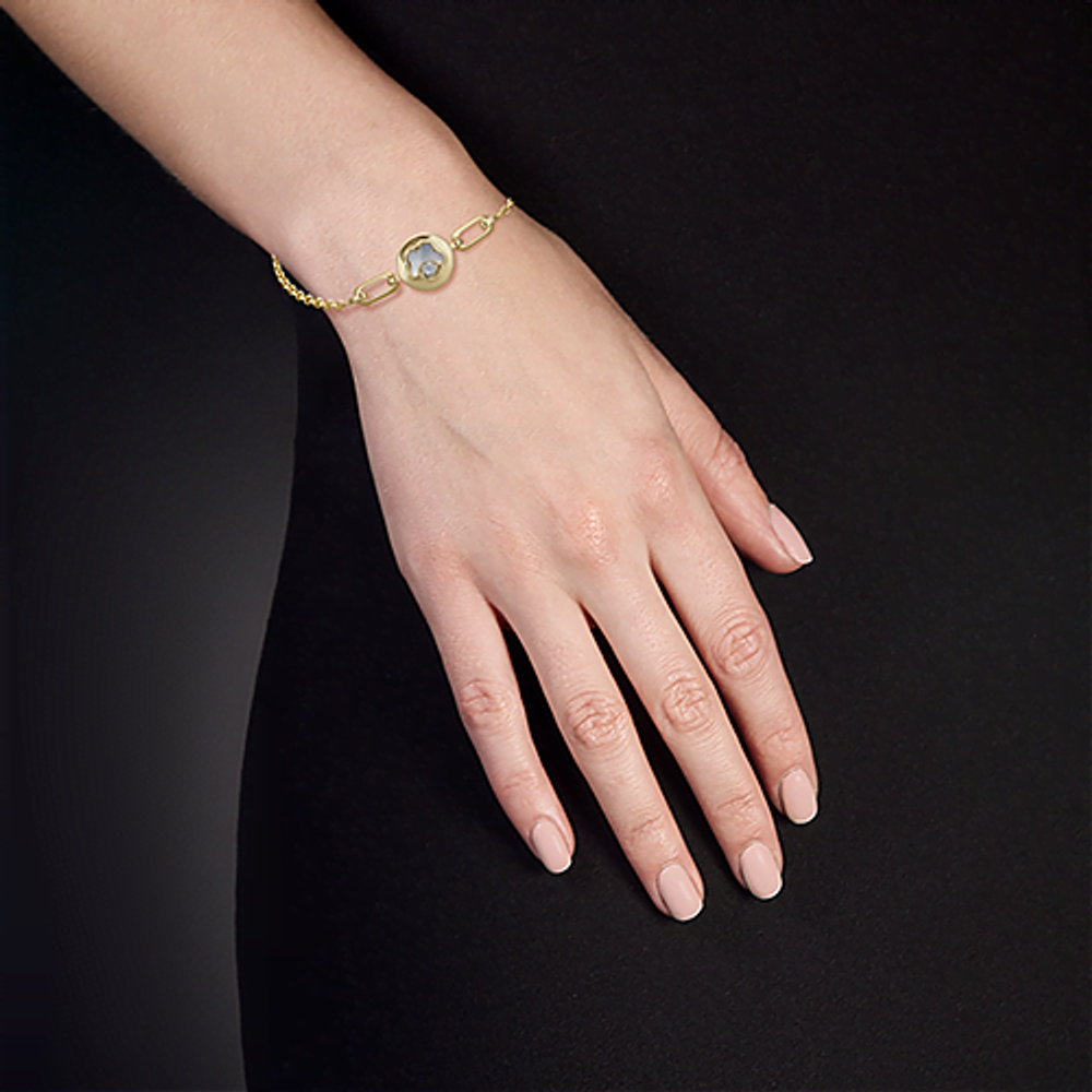 Браслет из комбинированного золота с бриллиантами