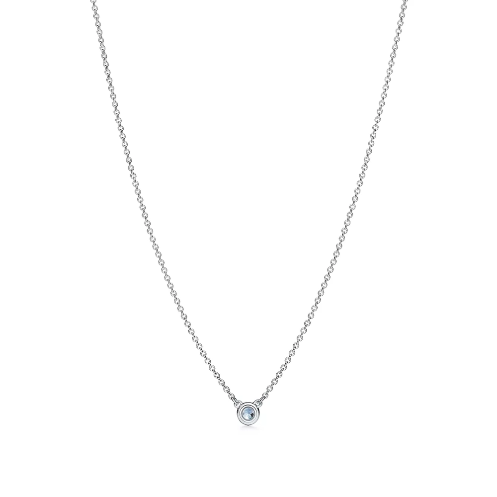 Подвеска из серебра с Аквамарином 💙Tiffany Exclusive💙