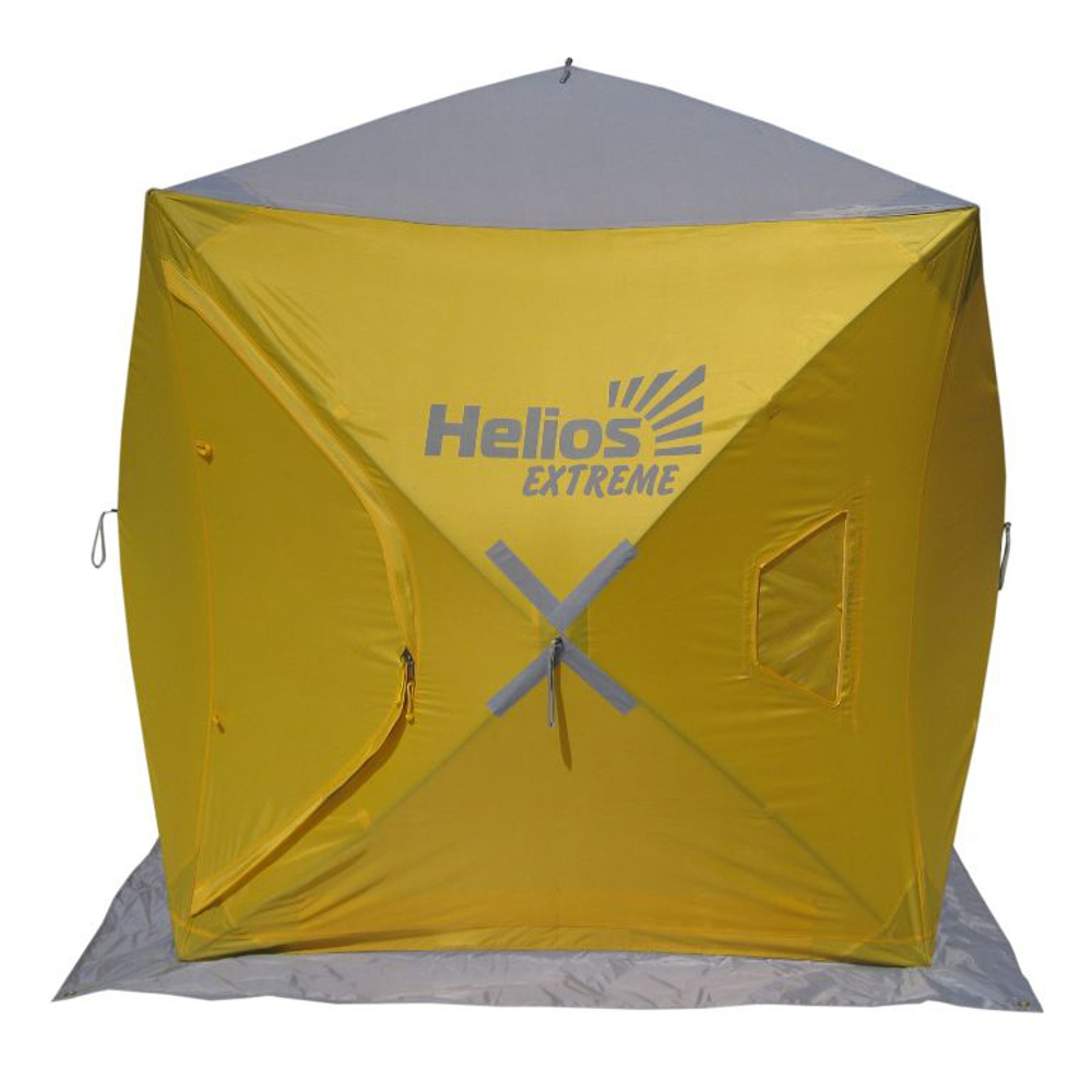Палатка-куб зимняя Helios Extreme 1.5х1.5, Желто-серая