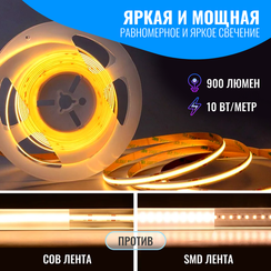 Светодиодная лента COB Smart Aura 12В, 10Вт, 5 метров