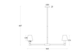 Люстра на штанге Maytoni Tet-a-tet MOD104PL-09B