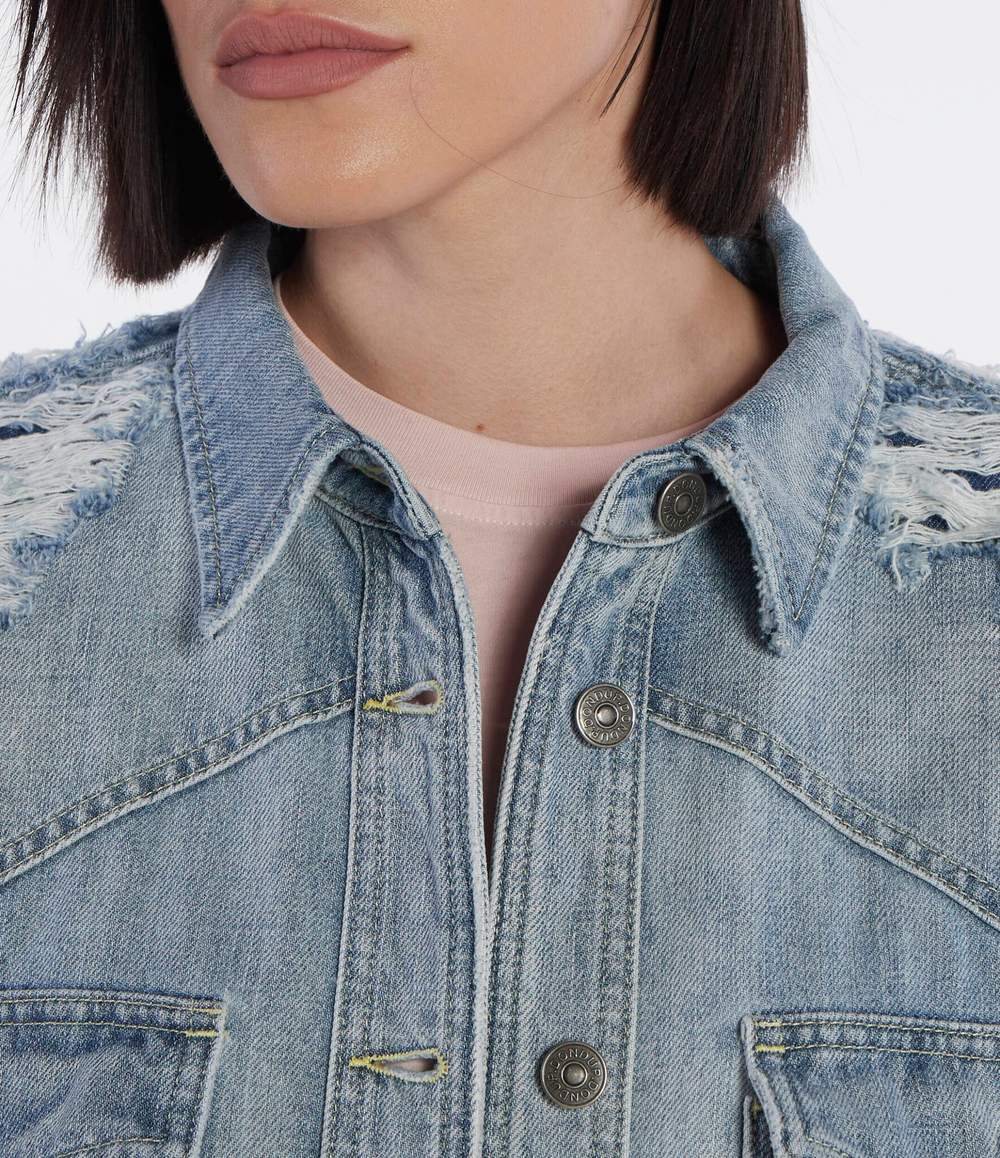 Джинсовая рубашка DONDUP - made in Italy - голубой(DJ621 DF0263D HO4)