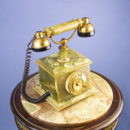 Винтаж: Винтажный телефон из оникса