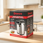 Термопот 5л нерж с черным SA-1304BS Premium